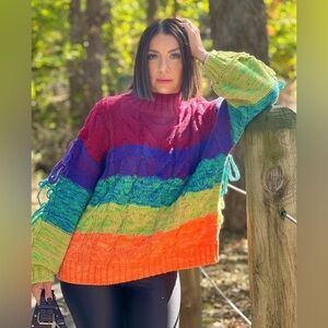 LIKE NEW Listicle Fringe Sweater